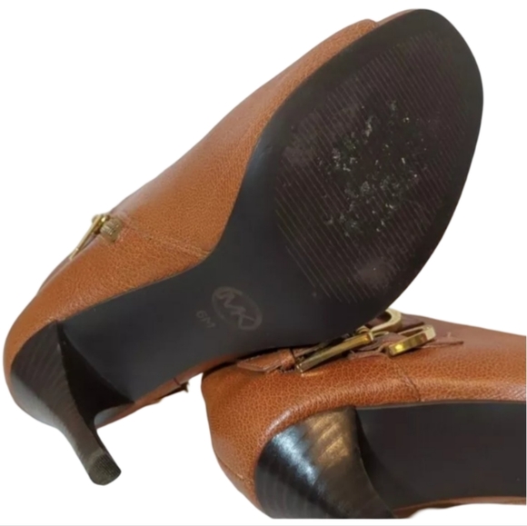 Michael Kors Leather Open Toe Bootie Style Cheyenne Size 8M - Picture 5 of 10